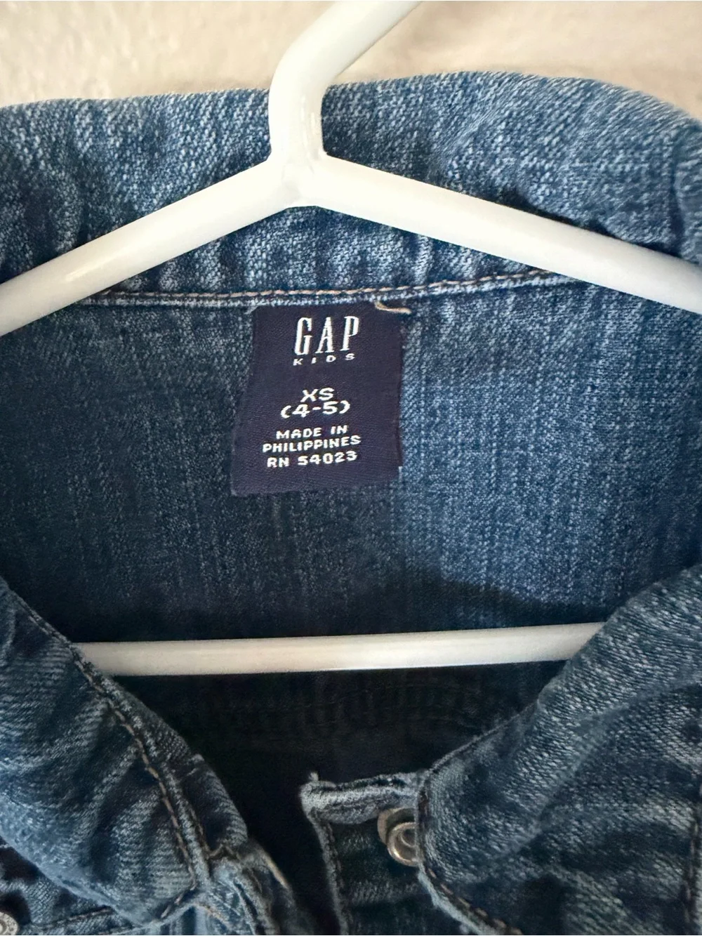 GAP Kids Dark Blue Denim Jacket with Button Front